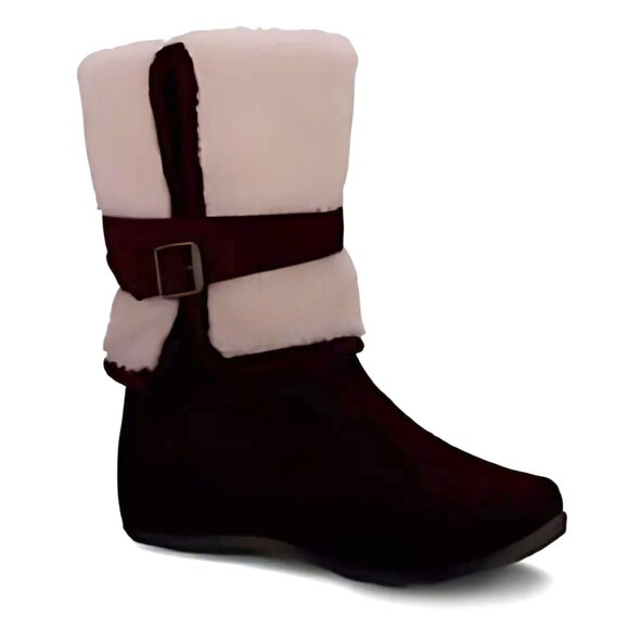 Wanted Squall Sherpa Snow Mid Calf Boot Fold Down Cuff Women's Shoes Brown 7 - Picture 1 of 3